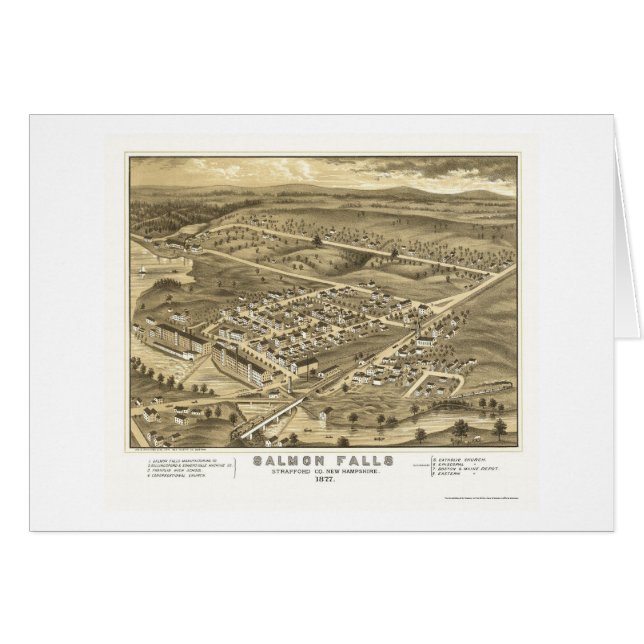 Salmon Falls, NH Panoramic Map - 1877 (Front Horizontal)