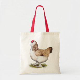 Salmon Faverolle Hen Tote Bag