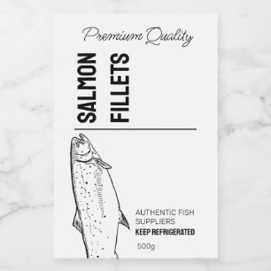 Salmon Fish Fillets Product Label