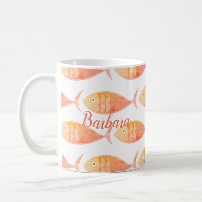 Salmon Fish Group Coffee Mug (Left)