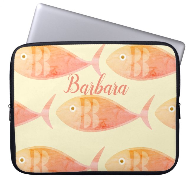 Salmon Fish Group Laptop Sleeve (Front)