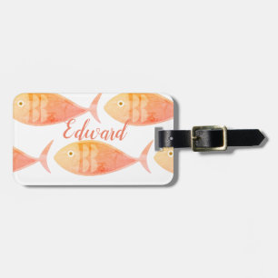 Salmon Fish Group Luggage Tag
