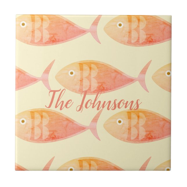 Salmon Fish Group Tile (Front)