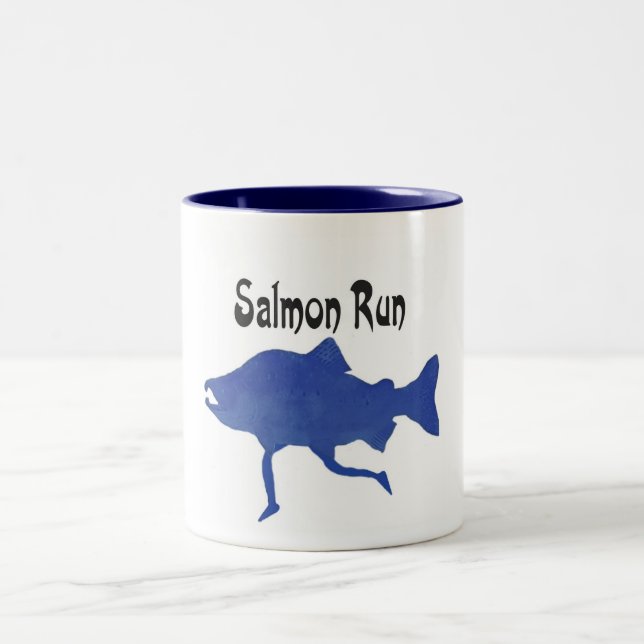Salmon (FISH) Two-Tone Coffee Mug (Center)