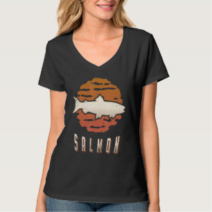 Salmon Fish Vintage Retro Classic Animal Sunset T-Shirt