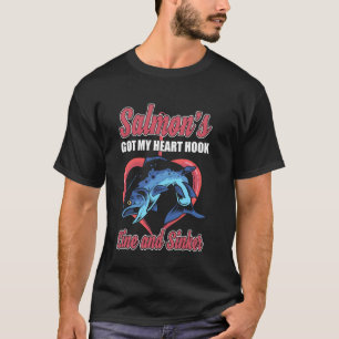 Salmon Fisherman Fishing Salmon T-Shirt Design
