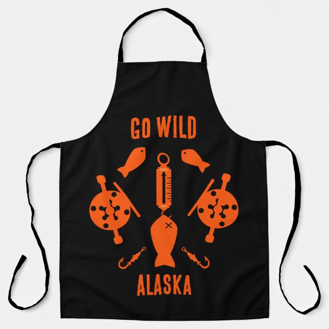 Salmon Fishing Alaska Apron (Front)