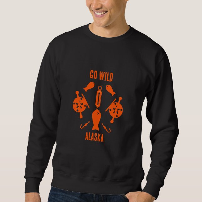 Salmon Fishing Alaska Sweatshirt (Front)