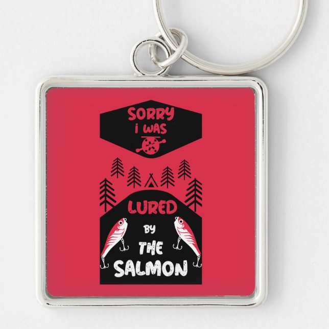 Salmon Fishing Canada Key Ring (Front)