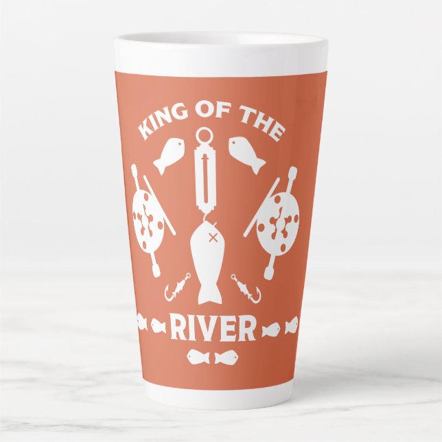Salmon fishing Canada Latte Mug (Front)