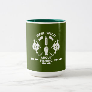 Salmon fishing Canada Two-Tone Coffee Mug