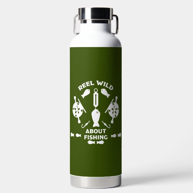 Salmon fishing Canada Water Bottle (Front)