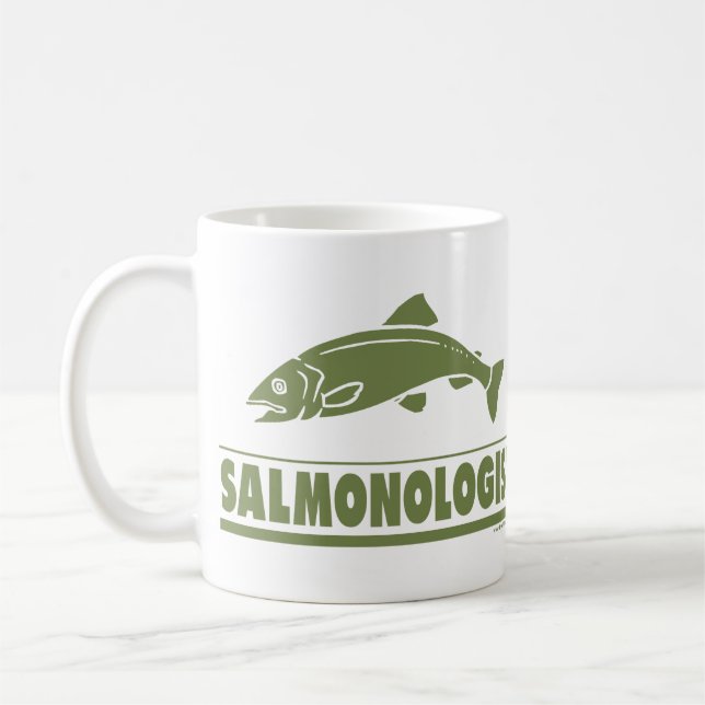Salmon Fishing Coffee Mug (Left)