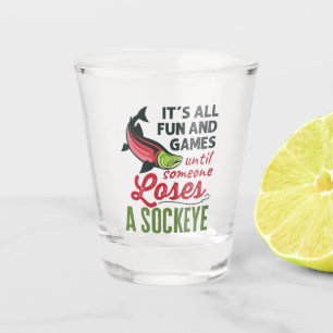 Salmon Fishing Fisherman Fun Games Sockeye Shot Glass