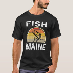 Salmon Fishing Maine Fish Trip Vacation Fisherman  T-Shirt