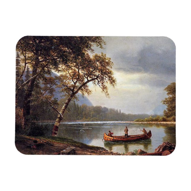Salmon Fishing on the Cascapediac Albert Bierstadt Magnet (Horizontal)