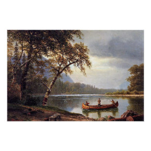 Salmon Fishing on the Cascapediac Albert Bierstadt Poster