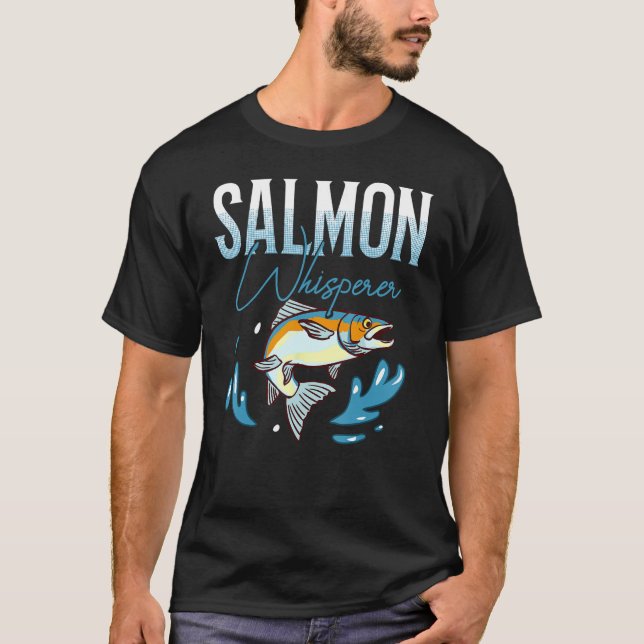 Salmon Fishing Seasoning Fish Hunting T-Shirt (Front)