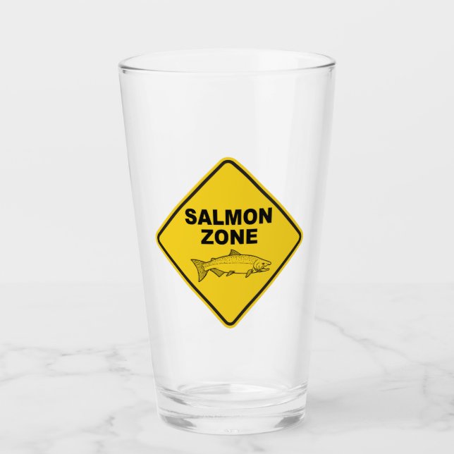 Salmon Fishing Zone Glass (Front)