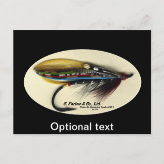 Salmon Fly- Black Doctor feather wing Postcard
