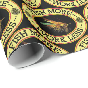 Salmon Fly Fishing Wrapping Paper