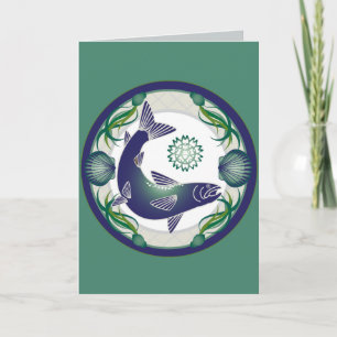Salmon greeting card