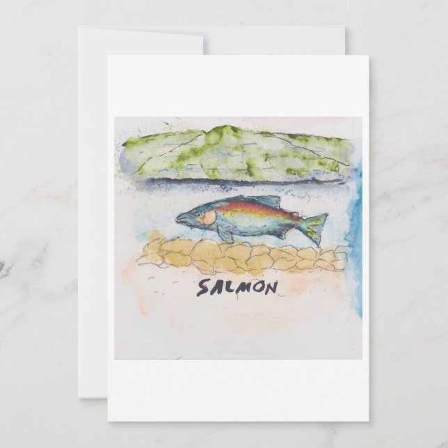 Salmon Greeting Card (Front)