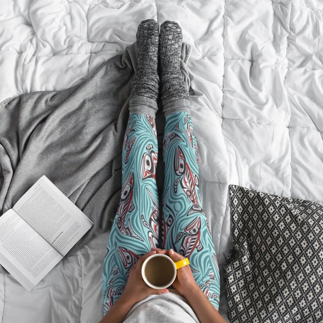 Salmon Haida Art Spirit Pacific Northwest Native Leggings (Creator Uploaded)