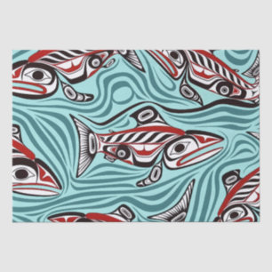 Salmon Haida Art Spirit Pacific Northwest Native Tissue Paper