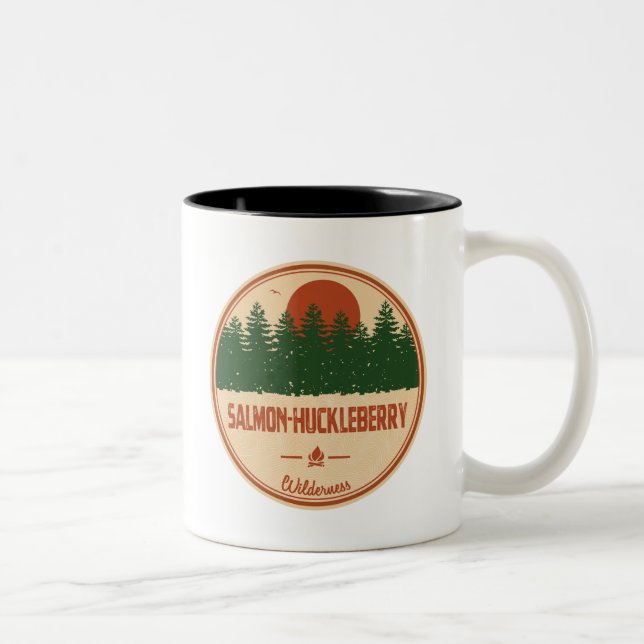 Salmon-Huckleberry Wilderness Two-Tone Coffee Mug (Right)
