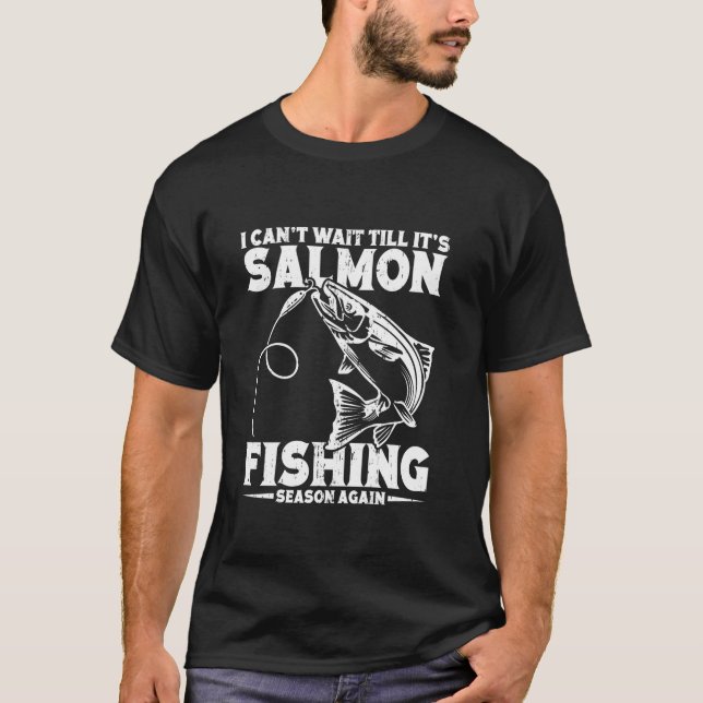 Salmon Hunter Fishing Funny Fisherman Gifts Retro  T-Shirt (Front)