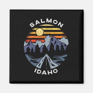 Salmon Idaho Mountains Vacation Camping Souvenir  Magnet
