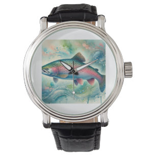 Salmon in Light 110924AREF151 - Watercolor Watch
