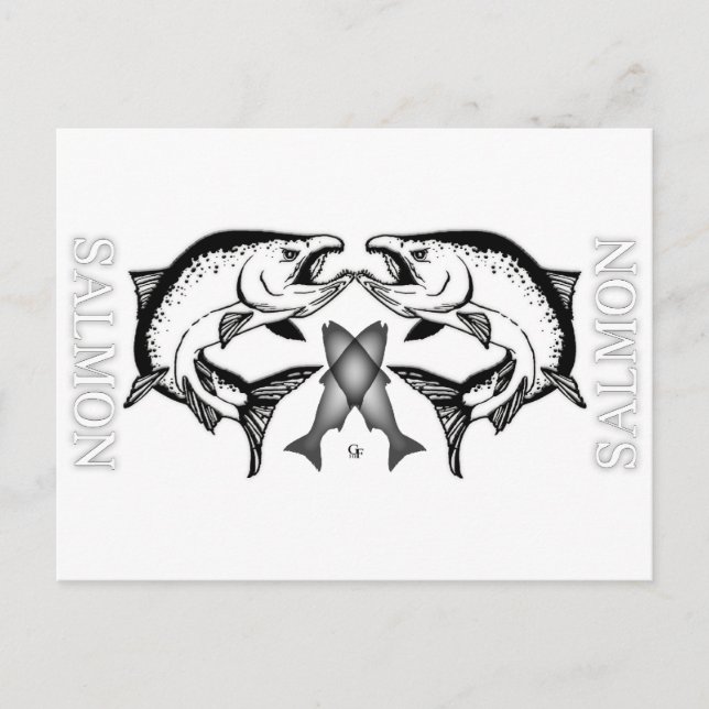 Salmon Logo Items Postcard (Front)