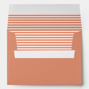 Salmon Orange and White Striped Envelopes