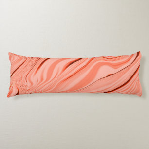 Salmon, peach, coral and pink mix wavy body cushion
