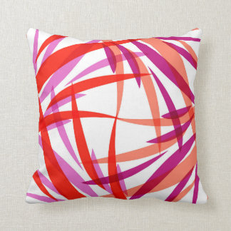 Salmon Pink and Purple Throw Pillow. Julia Bars. Cushion
