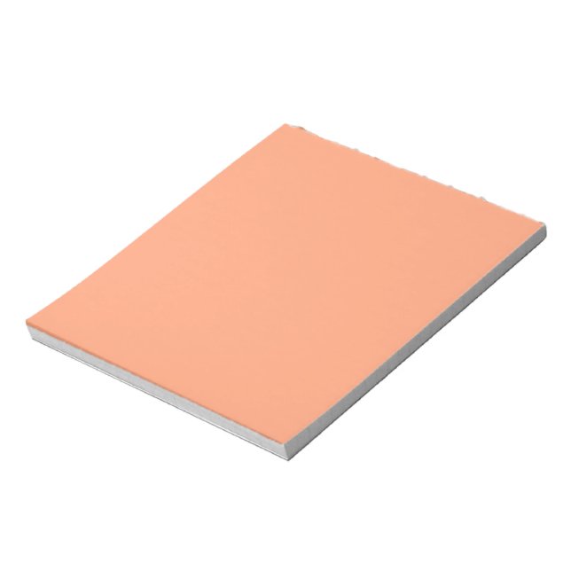 Salmon Pink colour accent customisable Notepad (Rotated)