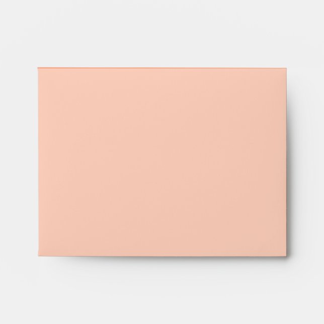 Salmon Pink colour decor customisable Envelopes (Front)