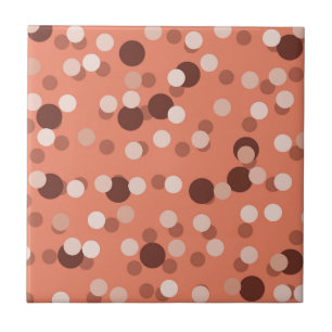 salmon, pink, dark red and rose dots tile