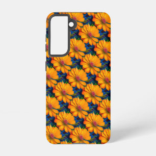 Salmon Pink Floral Pattern Samsung Galaxy Case