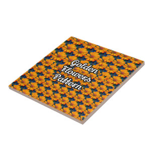 Salmon Pink Floral Pattern Tile