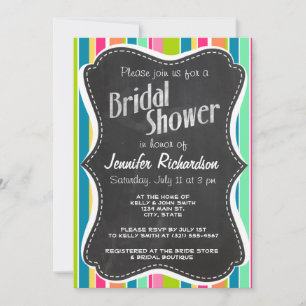 Salmon Pink & Seafoam Green; Vintage Chalkboard Invitation