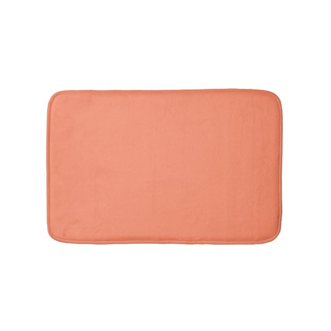Salmon Pink Solid Colour | Trendy Colour Bath Mat (Front)