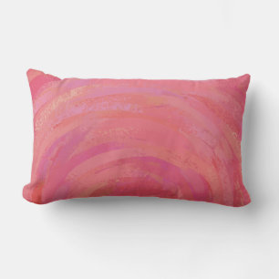 Salmon Pink Swirl Lumbar Cushion