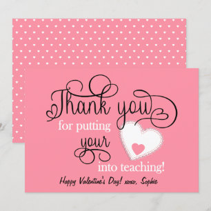 Salmon Pink Teacher's Valentine's Day