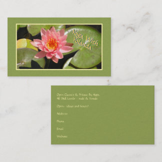 "SALMON-PINK WATER LILy" Business Card