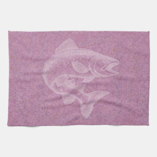 Salmon Rising Tea Towel