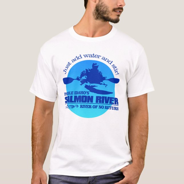 Salmon River (Blue) T-Shirt (Front)