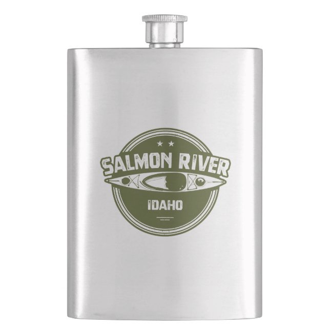 Salmon River Idaho Hip Flask (Front)